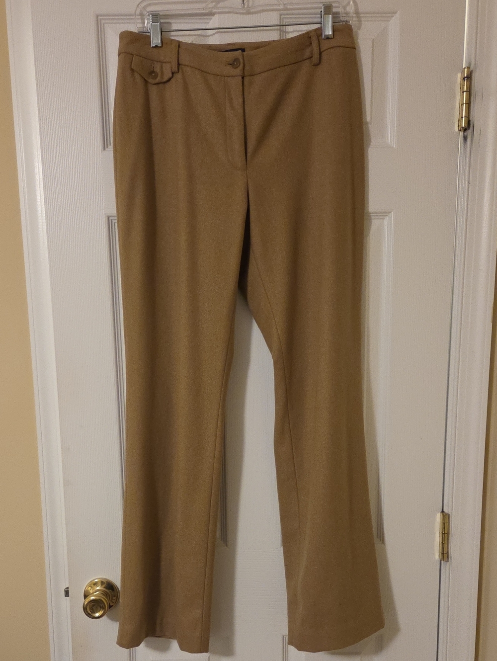 Ann Taylor Tan Wool-Blend Trousers